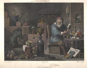 Az alkimista David Teniers festménye után, 18. század vége. alkotó: Jacques Louis Perée