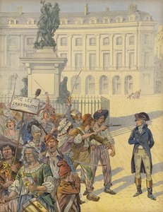 Napóleon Bonaparte forradalmi zavargások közepette alkotó: Jacques Marie Gaston Onfray de Breville (Job)