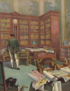 Napóleon Bonaparte tanácsadó térképeket tanulmányában
