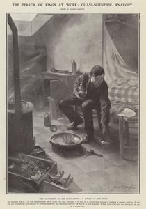 A királyok terrorja munka közben: kvázi tudományos anarchia (litho) alkotó: Jacques-Marie Omer Camoreyt