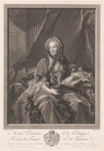 Portré van Koning Maria Leczinska alkotó: Jacques Nicolas Tardieu