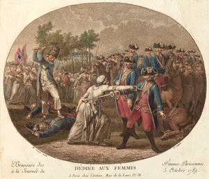 A párizsi nők bátorsága 1789. október 5-én: a nőknek szentelve alkotó: Jacques Philippe Caresme