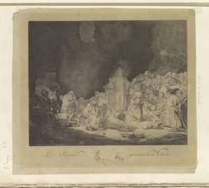 Predikende Christus (De Honderdguldenprent) Az Úr gyógyítja a betegeket (cím a tárgyon) Nyolcvanöt eredeti nyomat gyűjteménye (sorozat címe)