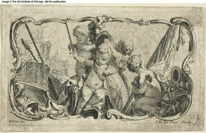 Putti a háborúban alkotó: Jacques Philippe Le Bas
