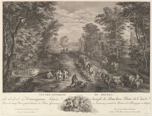 Kilátás Bruges környékére Vue des environs de Bruges. alkotó: Jacques Philippe Le Bas