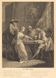 Le tric-trac alkotó: Jacques Philippe Le Bas after Charles Eisen