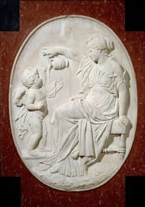 XIII. Lajos szívének emlékműve: a négy fő erény. Mértékletesség. Dekor elem XIII. Lajos temetési emlékművéből a párizsi Saint Paul Saint Louis (Saint Paul) rue Saint Antoine templomban. Márvány domborműves, Jacques Sarazin (1592-16 alkotó: Jacques Sarazin