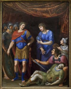 Marc Antoine (Marcus Antonius, Marcus Nepos fia, ie 83-30) halála. Jacques Stella (1596-1657) festménye, olaj, vászon. Art francais 17. század. Szépművészeti Múzeum Budapest (Magyarország).
