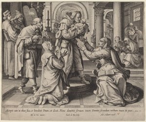 Bemutató a templomban alkotó: Jacques de Bie after Maarten