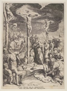 Krisztus a kereszten két tolvaj között alkotó: Jacques de Gheyn II