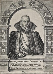 Tycho Brahe csillagász portréja (kalap nélkül) alkotó: Jacques de Gheyn II