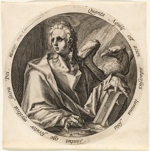 Szent János, négyes tábla a Négy evangélistából alkotó: Jacques de Gheyn II