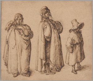 Két tanulmány egy roma nőről és egy nagy kalapos roma fiúról alkotó: Jacques de Gheyn II