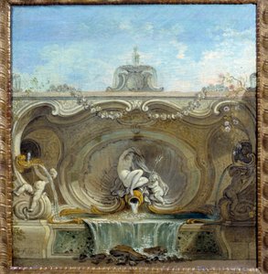 Szökőkút kert. Jacques De Lajoue festménye (1686-1761)