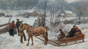 Haza szánkózásról alkotó: Jahn Ekenaes
