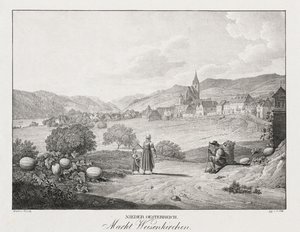 Alsó-Ausztria, Weißenkirchen mezőváros. alkotó: Jakob Alt