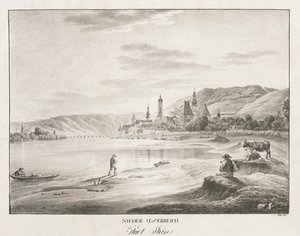 Alsó-Ausztria, Stein városa, 1819. alkotó: Jakob Alt