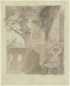 Lány a verandán alkotó: Jakob Becker