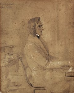 Fryderyk Chopin a zongoránál. alkotó: Jakob Götzenberger