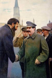 Joszif Sztálin (1879-1953) és Otto Schmidt találkozása