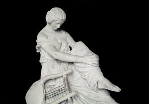 Sapho (vagy Sappho, ie 7. század), az ókor görög költője. James Pradier (1790-1852) márványszobra