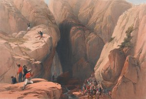„Bejárat a Kojak-hágóba Parushból”, 1839 körül (kőnyomat, színezett)