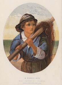 A Fisher Boy (színes litográfia) alkotó: James (after) Drummond