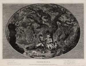 Lövés, metszett: Robert Pollard (1755-1838), megjelent 1784-ben (litho)