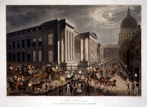 The Royal Mails Starting from the General Post Office, London, metszett R. G. Reeves (fl.1811-37), pub. írta Thomas McLean
