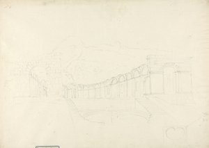 Templom a tavasz felett Zaghouanban (grafit papíron) alkotó: James 1730-94 Bruce