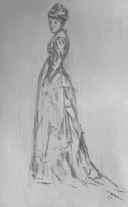 „The Silk Dress”, 1875, 1904. Művészek: James Abbott McNeill Whistler, Adam és Charles Black. alkotó: James Abbott McNeill Whistler, Adam and Charles Black
