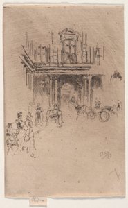 A Palais Royal sarka. alkotó: James Abbott McNeill Whistler