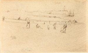 Vázlat Dieppe-ben. alkotó: James Abbott McNeill Whistler