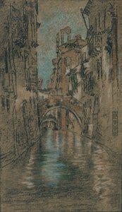 Egy velencei csatorna, 1880 alkotó: James Abbott McNeill Whistler