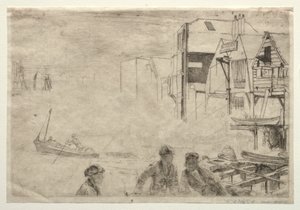 Egy rakpart. alkotó: James Abbott McNeill Whistler