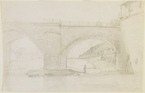 Egy híd, 1858 (ceruza törtfehér szőtt papíron) alkotó: James Abbott McNeill Whistler