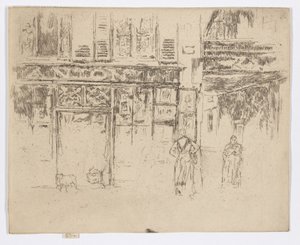 Antonius nyomdája, Rue de Seine, 1892-93 körül (metszet; tus, papír) alkotó: James Abbott McNeill Whistler