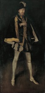 Arrange in Black, No. 3: Sir Henry Irving mint a spanyol Fülöp II, 1876, átdolgozva 1885. alkotó: James Abbott McNeill Whistler