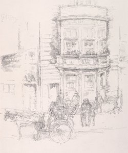 A Gaiety Színház hátulja. alkotó: James Abbott McNeill Whistler