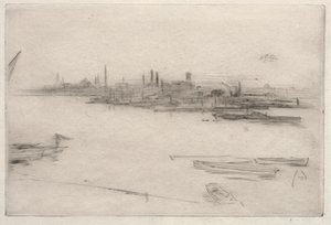 Battersea: Hajnal. alkotó: James Abbott McNeill Whistler