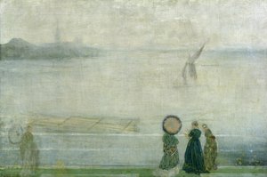 Battersea Reach a Lindsey Housestól, 1864-71 körül alkotó: James Abbott McNeill Whistler