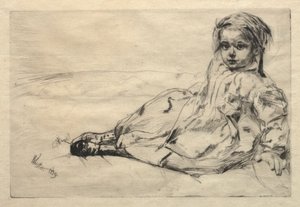 Bibi Valentin, 1859. alkotó: James Abbott McNeill Whistler
