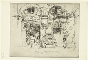 Virágbolt Napraforgók, Rue des Beaux-Arts alkotó: James Abbott McNeill Whistler