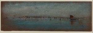 Kék és ezüst - Szigetek, Velence, 1879-80 (pasztell barna papíron) alkotó: James Abbott McNeill Whistler