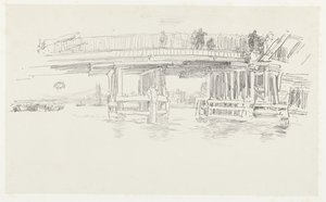 Híd a Temzén Régi Battersea híd alkotó: James Abbott McNeill Whistler