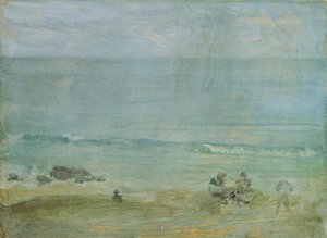 A parton, St. Ives (olaj a fedélzeten) alkotó: James Abbott McNeill Whistler
