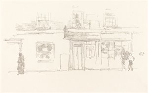 Chelsea Shops, 1888. alkotó: James Abbott McNeill Whistler