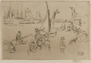 Gyermekek, Portsmouth, 1887. alkotó: James Abbott McNeill Whistler