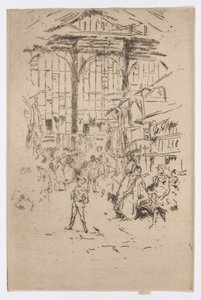 Clothes-Exchange, Houndsditch, No.2, 1886-88 körül (metszet; tus, papír) alkotó: James Abbott McNeill Whistler