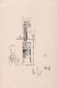 Kakasok és tyúkok, Hotel Colbert, 1891. alkotó: James Abbott McNeill Whistler